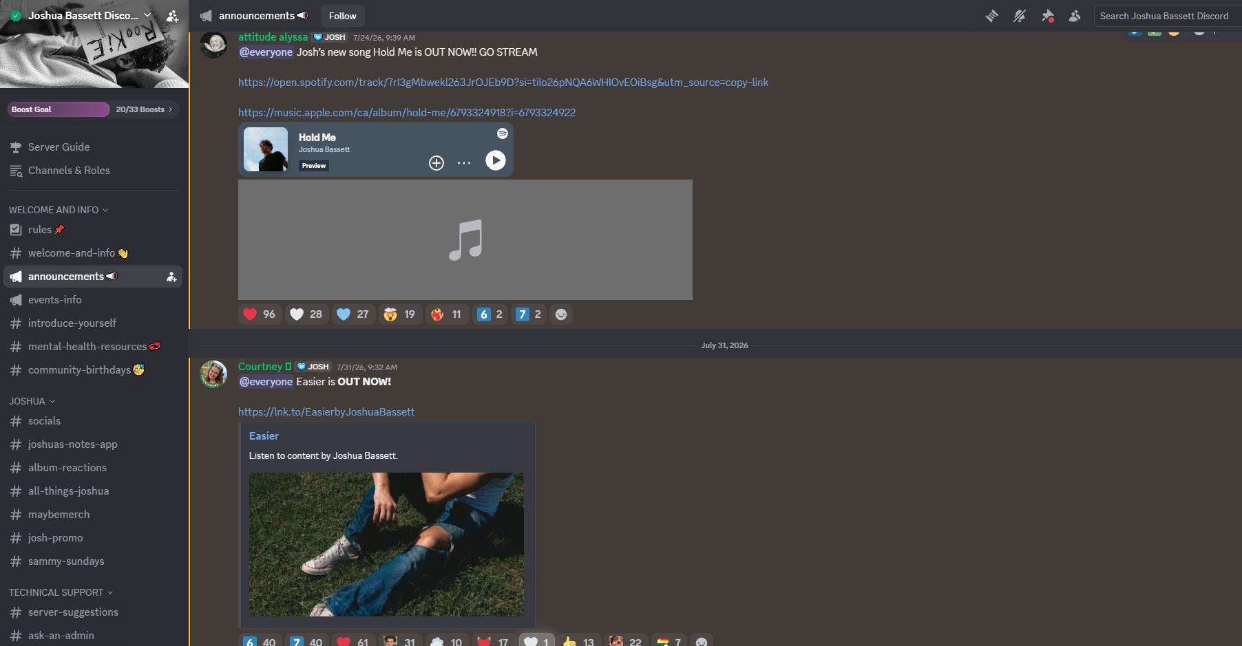 Joshua Bassett Discord Server — How to Join the Official Fan Community